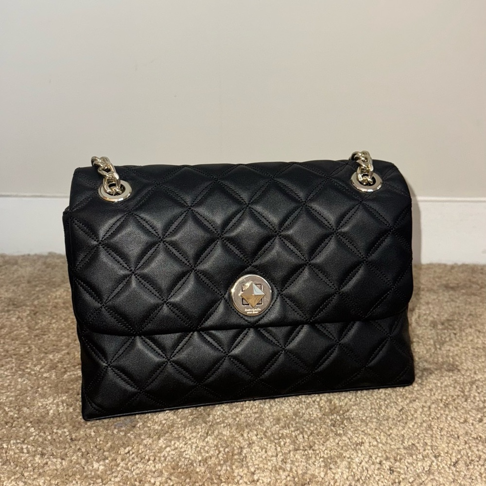 Kate Spade Black Quilted Shoulder Bag